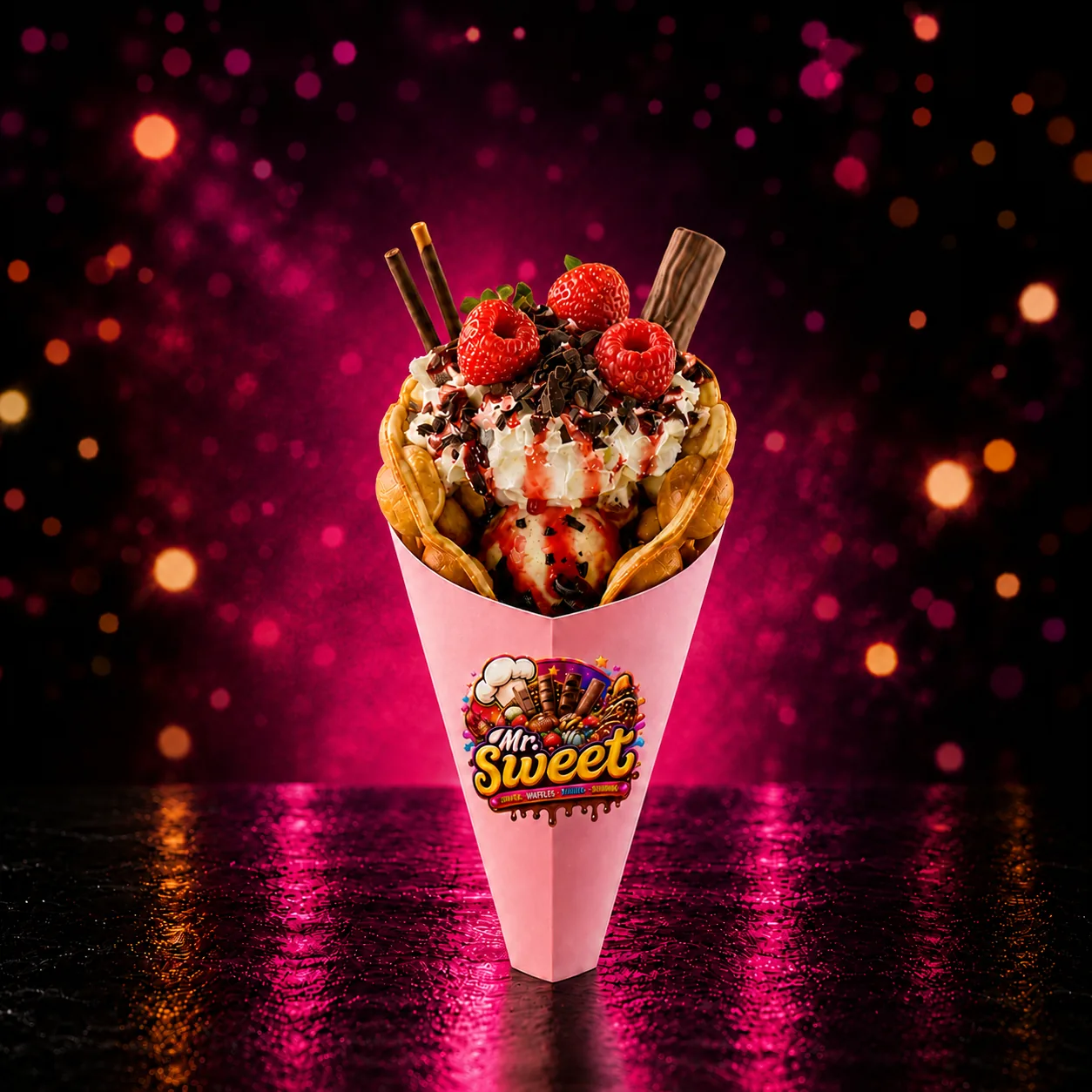 Berry Kiss Waffel