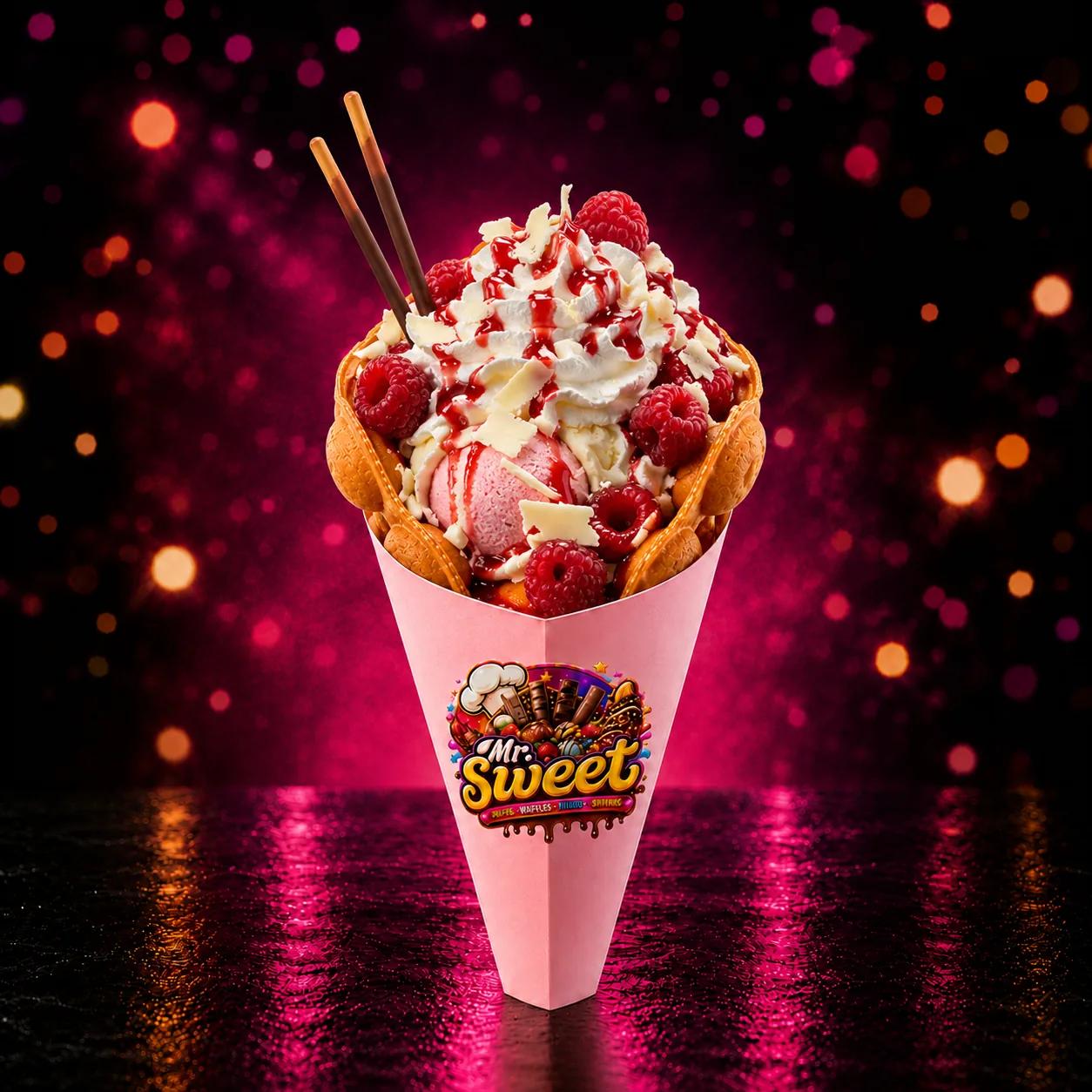 Pink Cloud Waffel